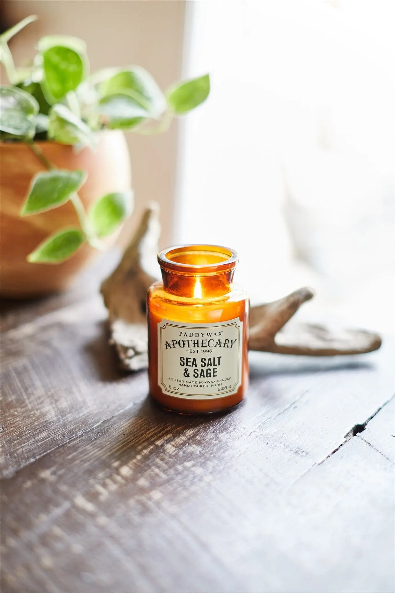 Sea Salt + Sage - Apothecary 8 oz Candle - Image 2