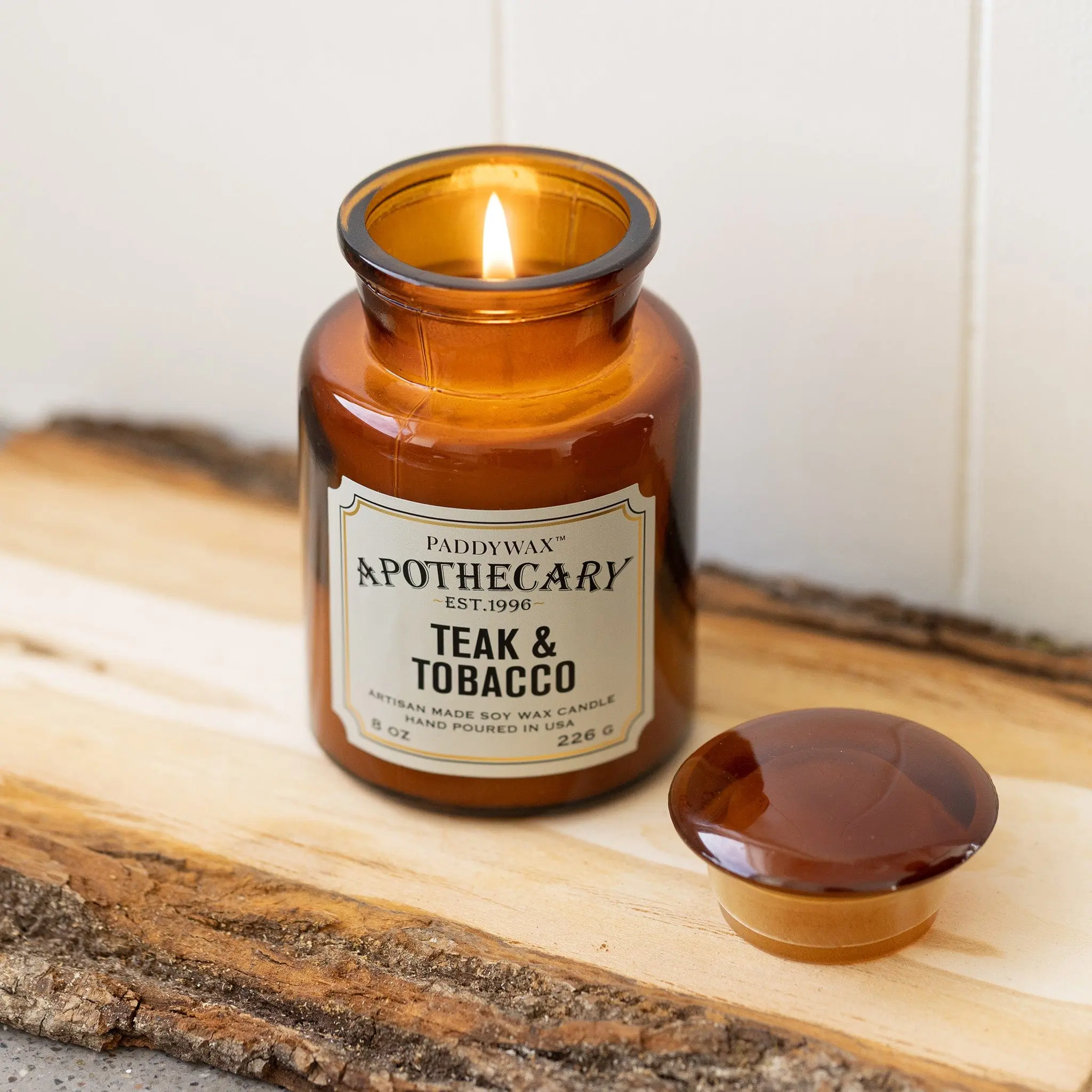 Teak & Tobacco - Apothecary 8 oz Candle - Image 2