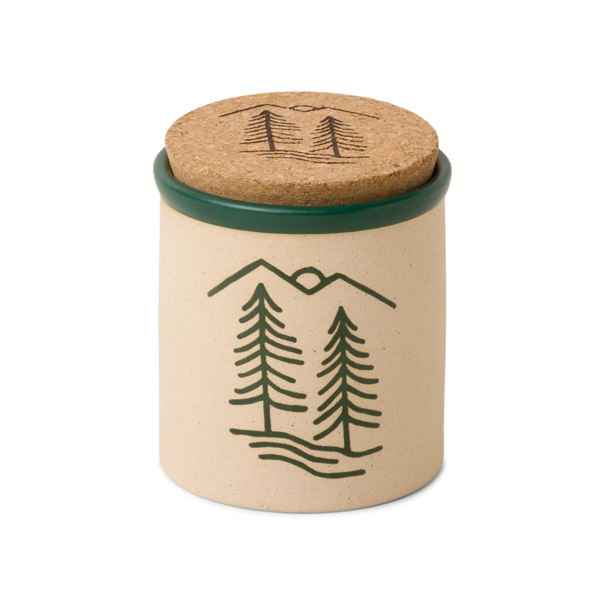 Cypress + Fir - Dark Green Ceramic Candle 8 oz