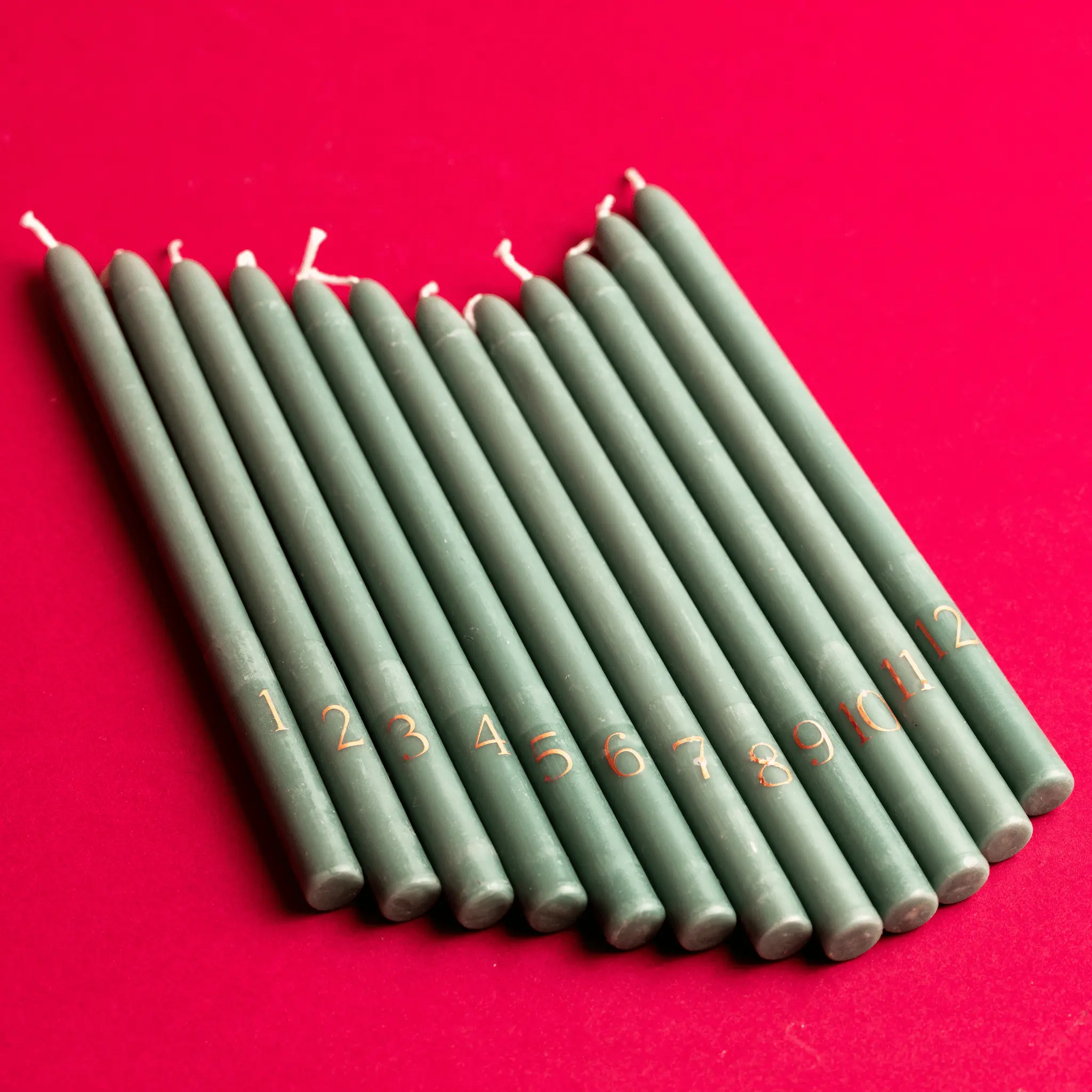 Cypress + Fir Taper 12 Days of Christmas Countdown Candle Set - Image 2