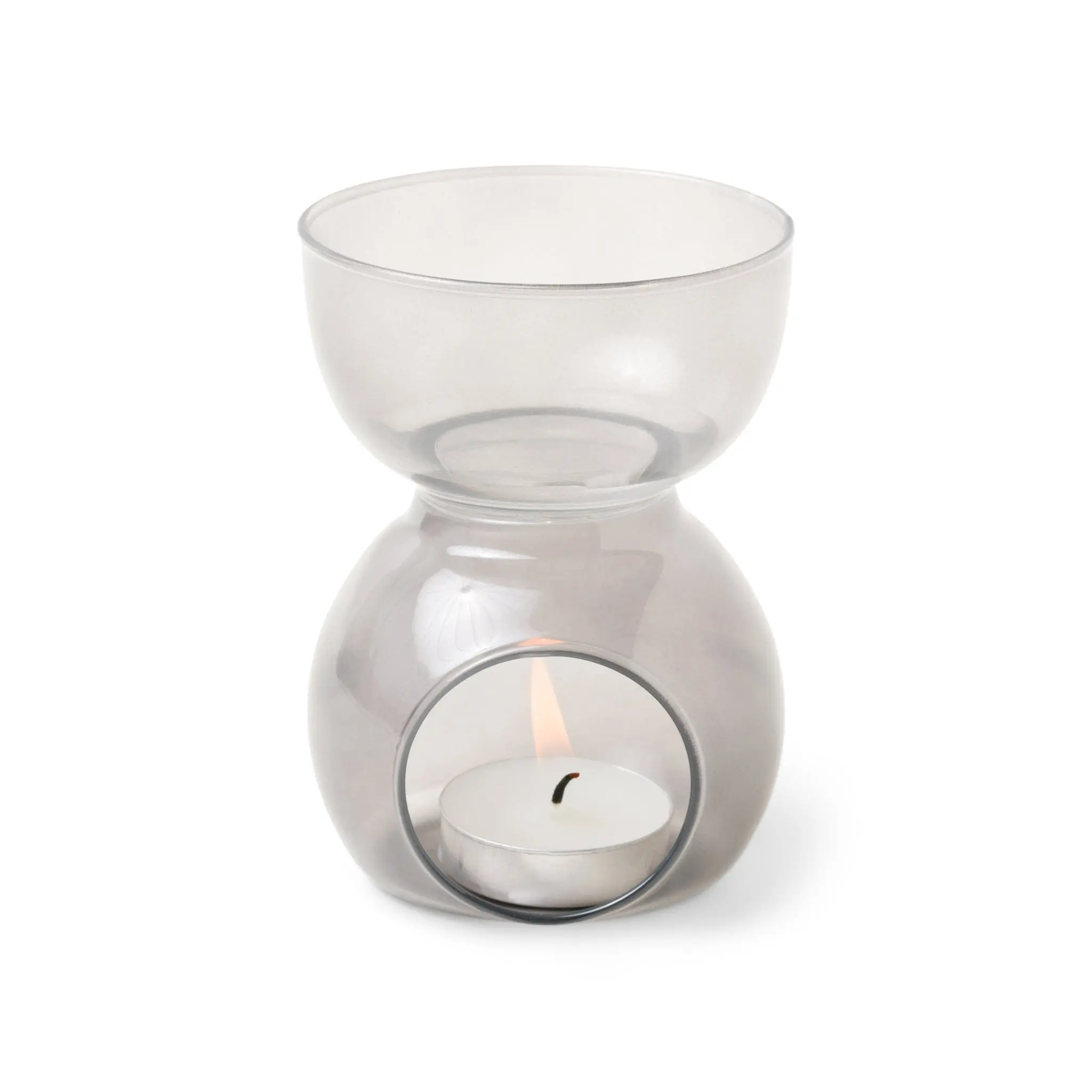 Black Glass - Essential Oil Burner & Tea Light Candle - Image 2