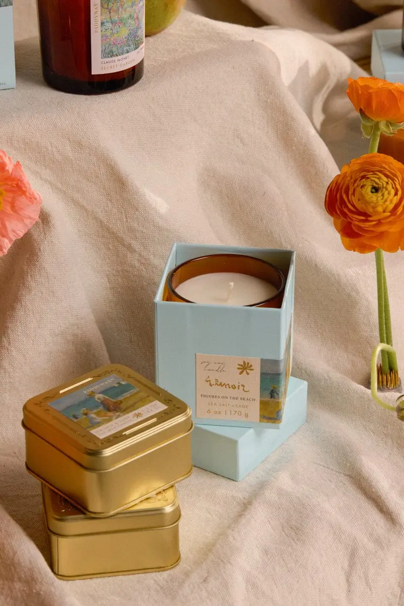 Renior Sea Salt + Sage - Impressionist 3.5 oz Tin Candle - Image 2