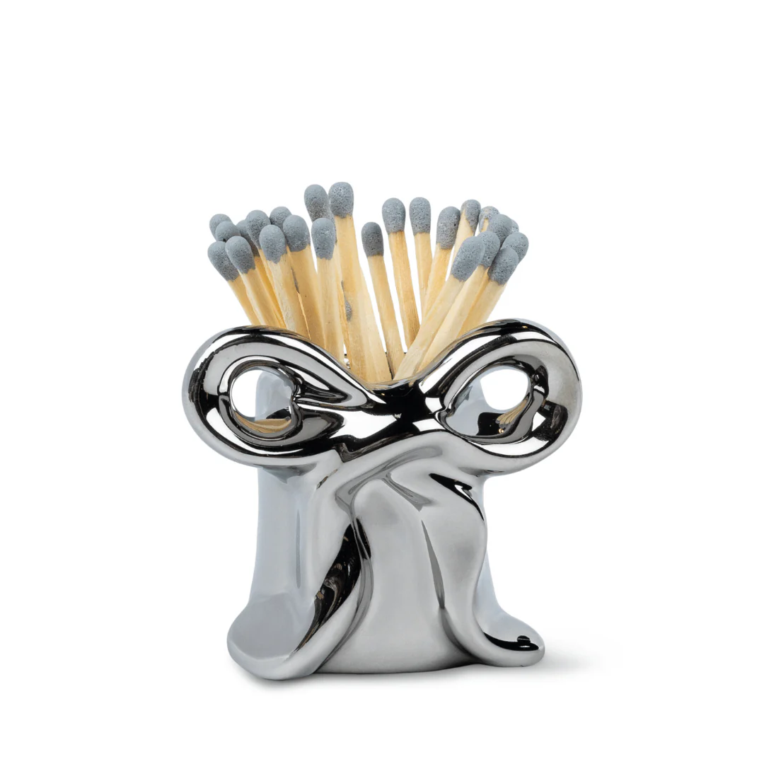 Metallic Bow Match Holder