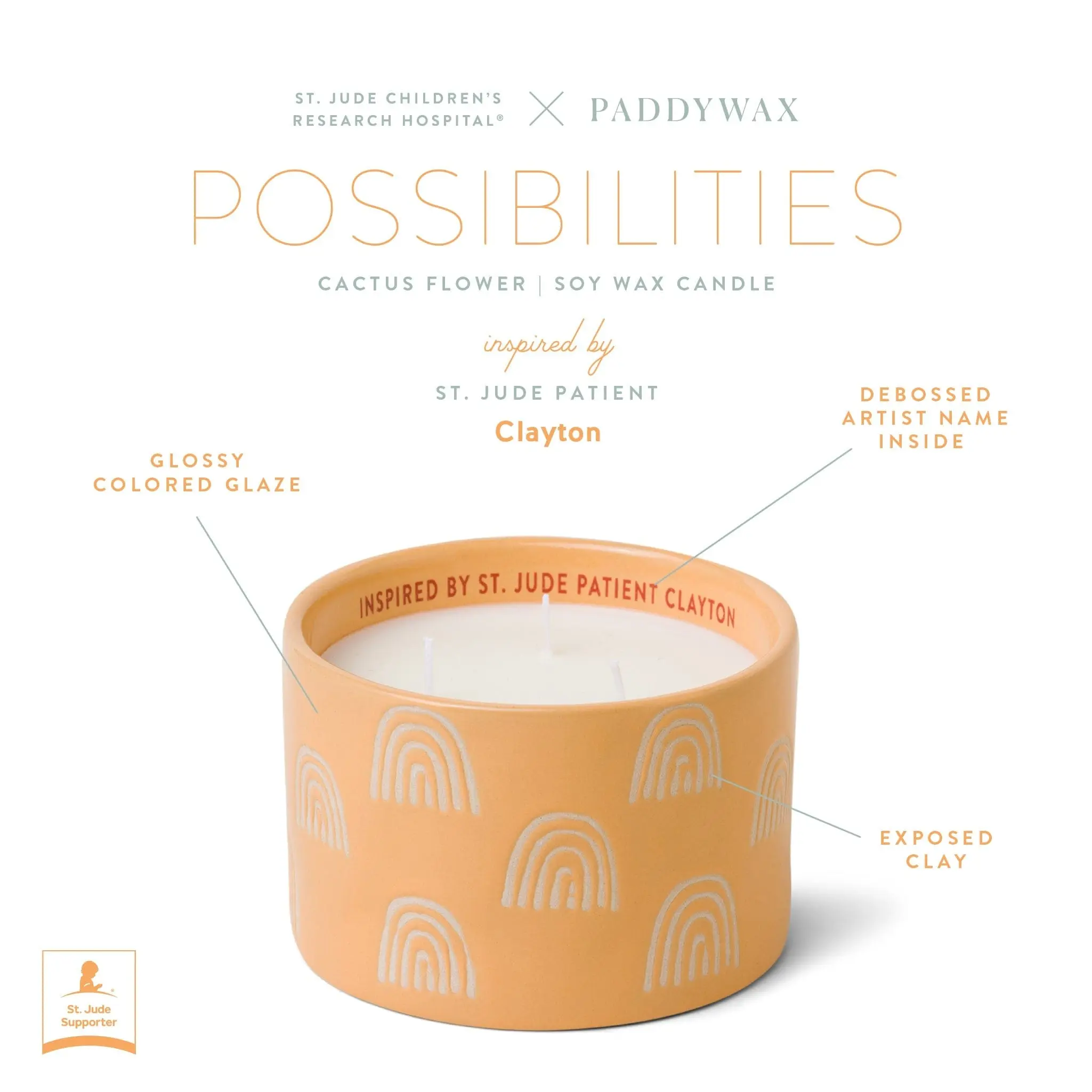 Cactus Flower - St. Jude Giveback "Possibilities" 11 oz. Candle - Image 5