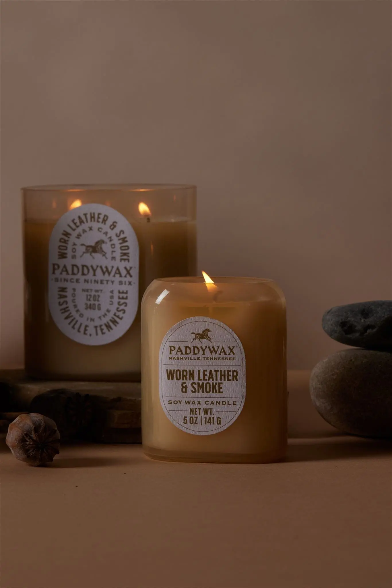 Worn Leather + Smoke - Vista 12 oz Candle - Image 3